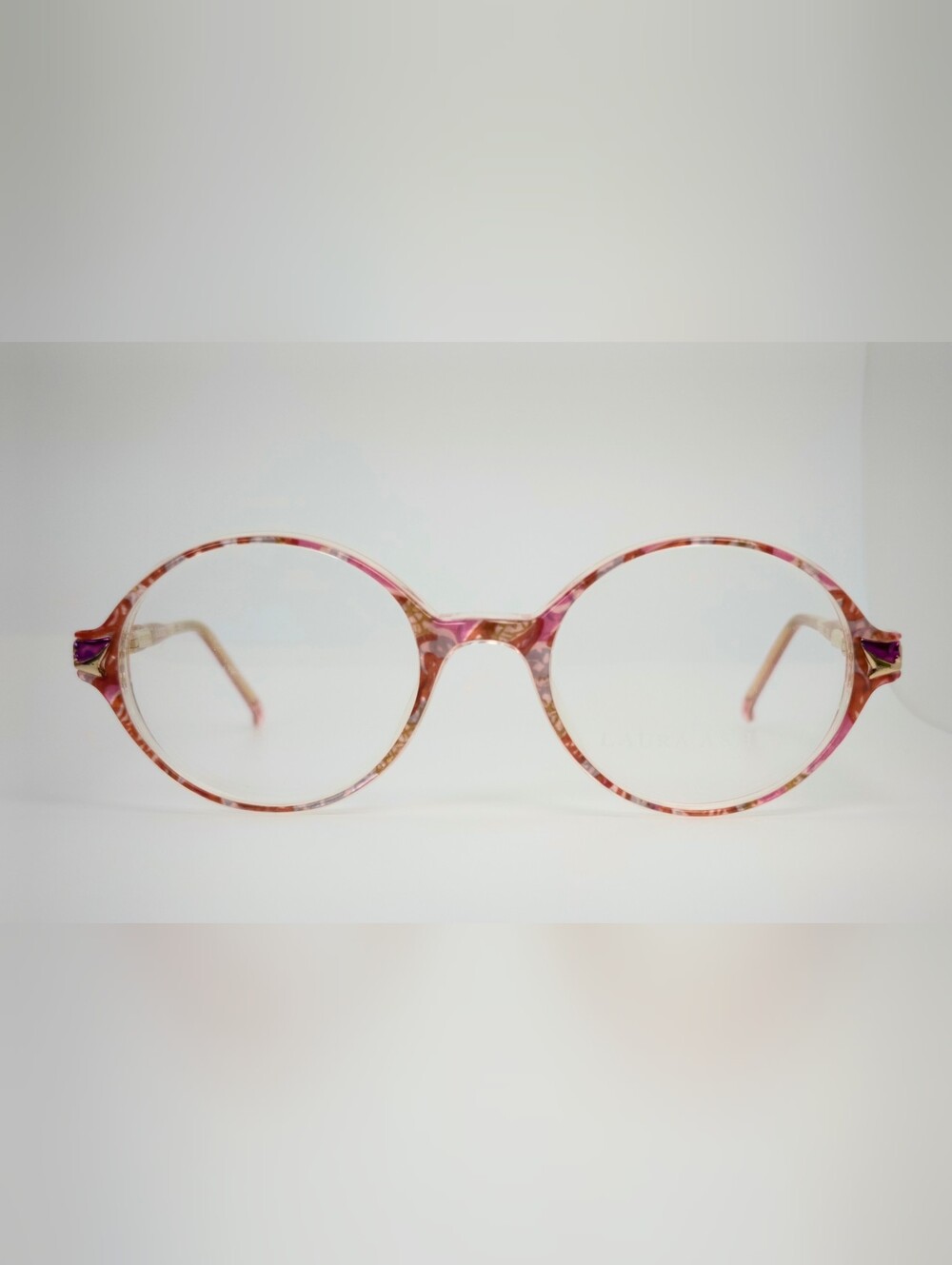 Laura Ashley. Molly. Pink Floral Multitone Round  Kiddos. Eyeglass Frames